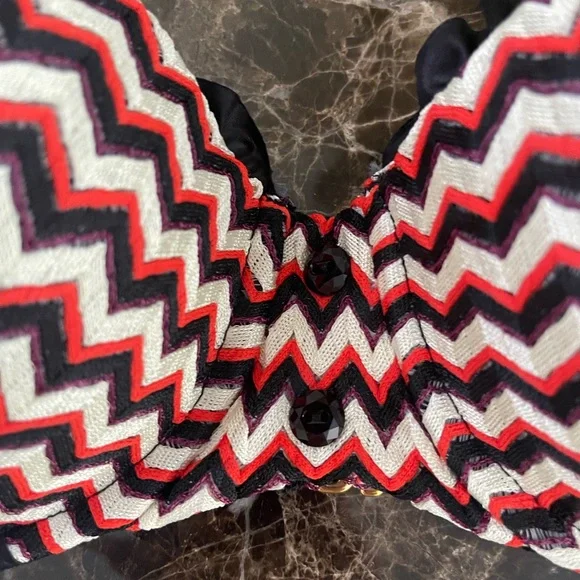 Beach Bunny Life is a Highway Bikini Top in Red, Black, and White - Picture 3 of 8